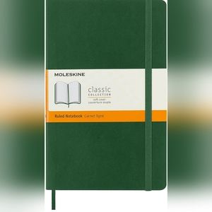 Moleskine Classic Notebook, Soft Cover, Large (5" x 8.25") Ruled/Lined, Green